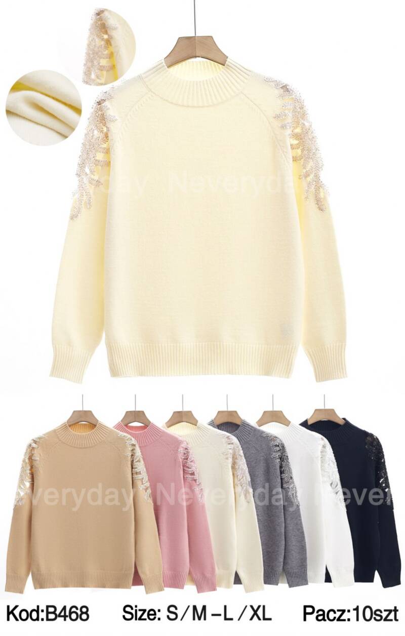 Swetry damskie Roz S/M-L/XL, Mix Kolor .Paczka 10 szt